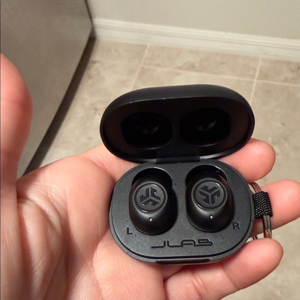JLab Black Wireless Earbuds with Charging Case